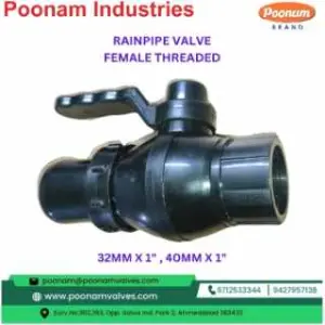 PP Rainpipe FT Valve 40mm x 1, 32mm x 1